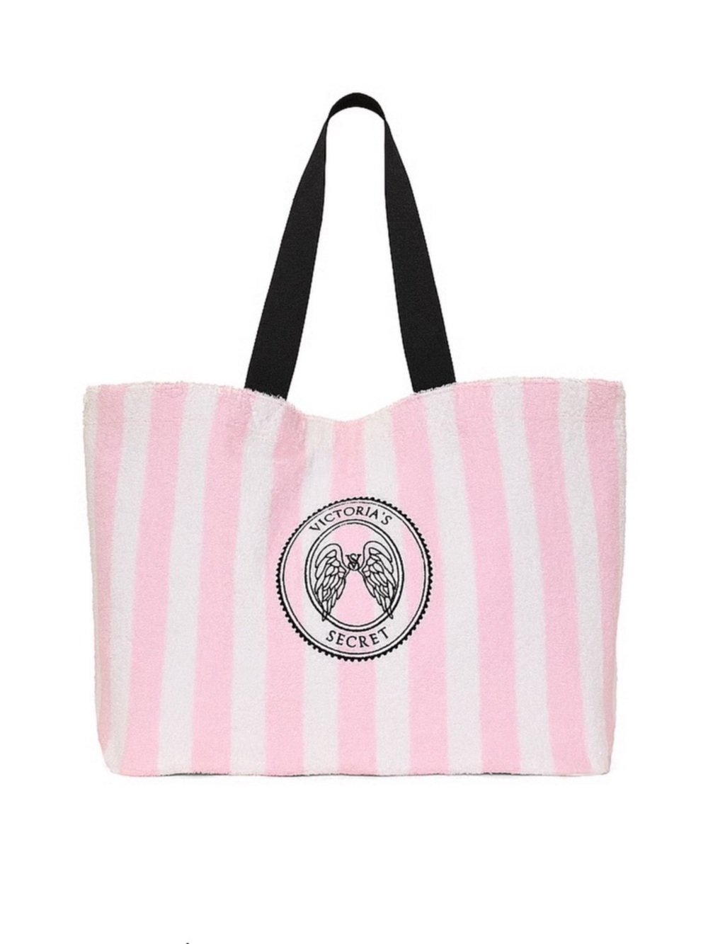 NEW Victoria’s Secret Pink & White Striped Towel Beach Bag Tote